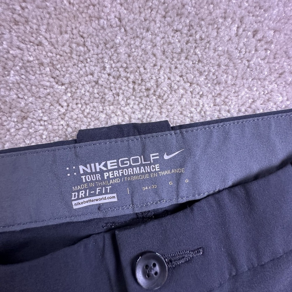 Nike Men's Golf Pants 34x32 *36x31* Gray Dri-Fit Stretch Tour Performance - Picture 5 of 11